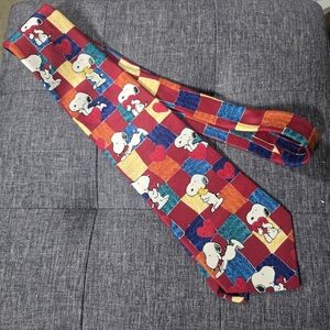 Peanuts Snoopy novelty Red Silk Necktie